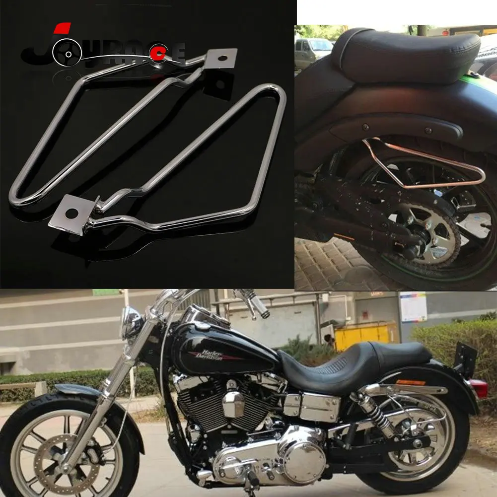 Седло мешок поддержка баров кронштейн для Harley Sportster XL Dyna Fat Bob FXDF|saddle bag support|saddle