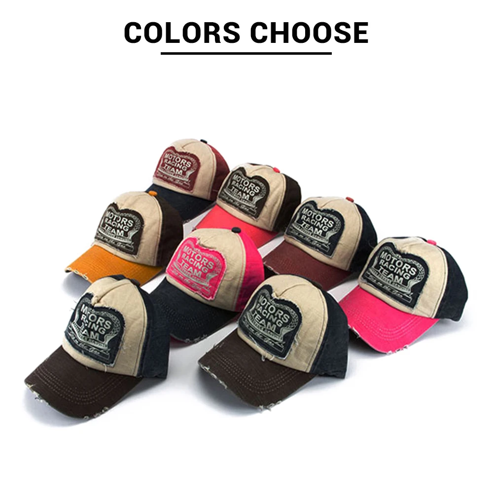 

Vintage Washed Denim Cotton Distressed Motorcycle Caps Baseball Hat Face Mask Snapback Motorbike Dad Hat Moto Biker Riding Caps
