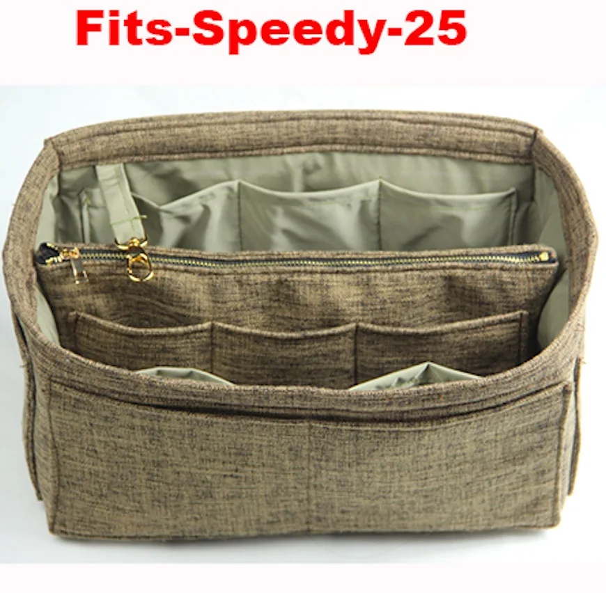 Speedy-25 Подходит для Speedy25 30 35 40 восхитительная ручная тканевая сумка органайзер сумка-тоут кошелек вставка Водонепроницаемый Косметический подгузник вещи сумка - Цвет: Speedy-25