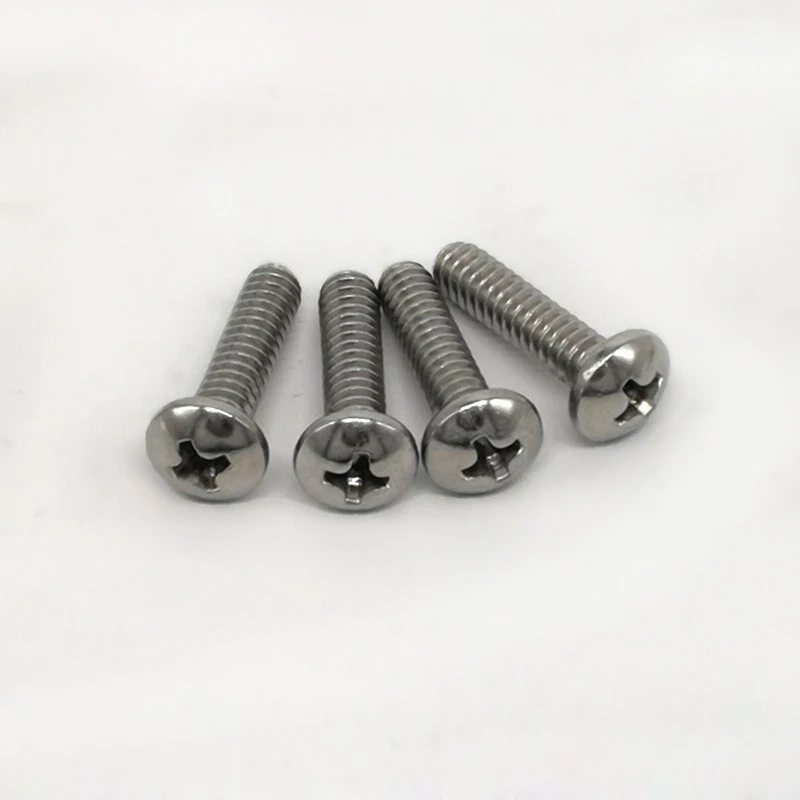 50 шт. 2 # 56 UNC 1/8 &quot5/32&quot 3/16 &quot3/8&quot 1 &quot304 шурупы из Нержавеющей Стали Phillips с круглой