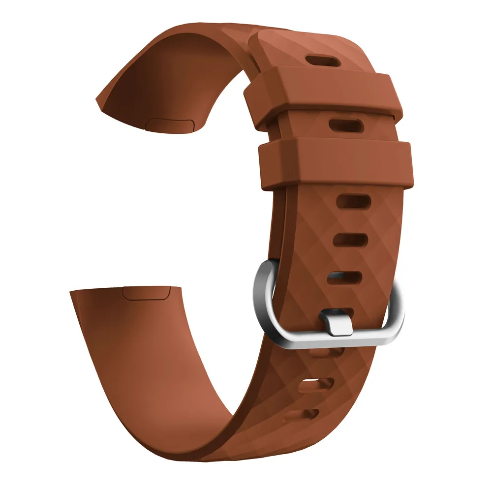 Brown CARPRIE модный браслет спортивный силиконовый браслет ремешок для Fitbit Charge 3 0928 Прямая поставка - Цвет: Brown