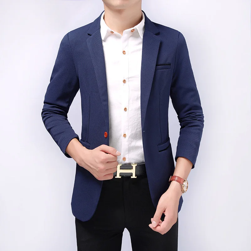 2017 Весна и осень Новый мужской s одна застежка Повседневный приталенный Блейзер