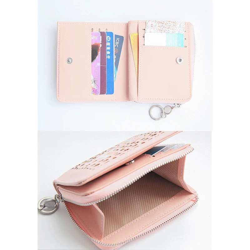 Кошелек женский кожаный с отделениями для монет и карт|women short wallet|short walletwallet small |