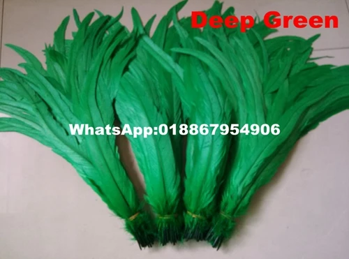 deep green Новинка! 500 шт./лот 14-16 дюймов/бежевый белый Высокое качество петух хвост/DIY украшения - Цвет: deep green