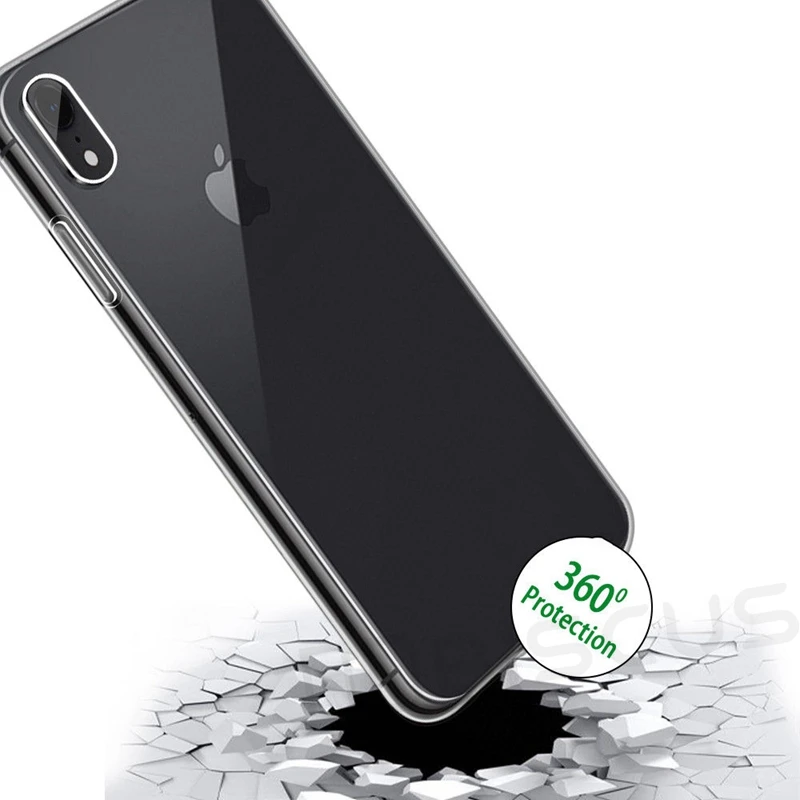 360 градусов чехол для iPhone 8 7 6 6S Plus телефон мягкий TPU XS Max XR X 11 Pro 5 SE 5S защитный на весь