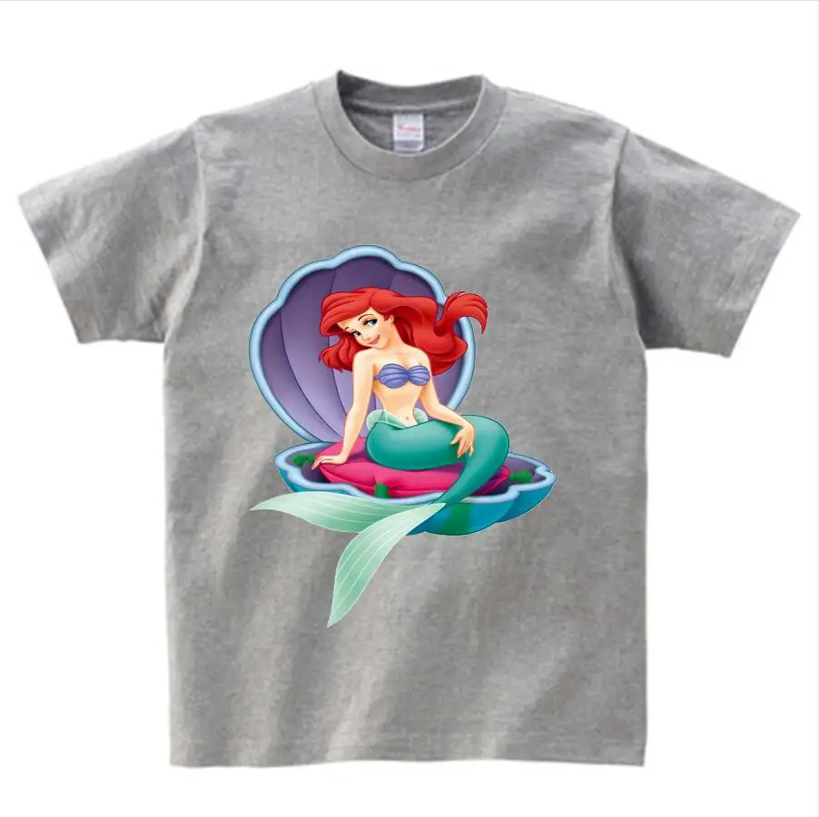 graw childreT-shirt Футболка с 3D-принтом русалки; детские летние топы унисекс; Милая футболка с короткими рукавами для девочек; Детский Повседневный костюм; футболка NN - Цвет: graw childreT-shirt