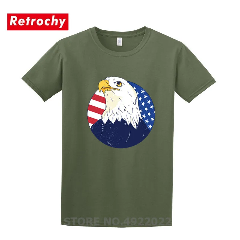 Новая футболка с 3D принтом в виде американского Орла Мужская символикой США
