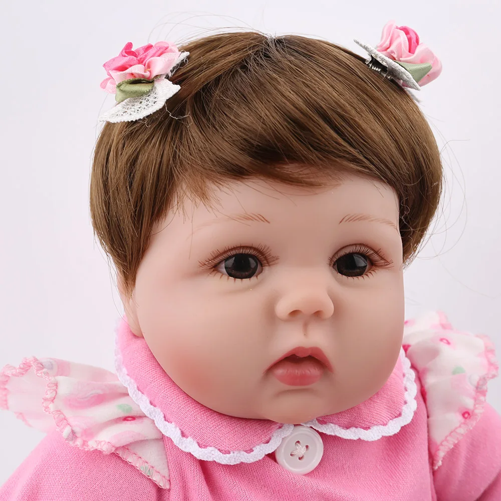 Reborn Baby Doll Lucy 16 дюймов NPK мягкий силиконовый безопасный винил милый bebe