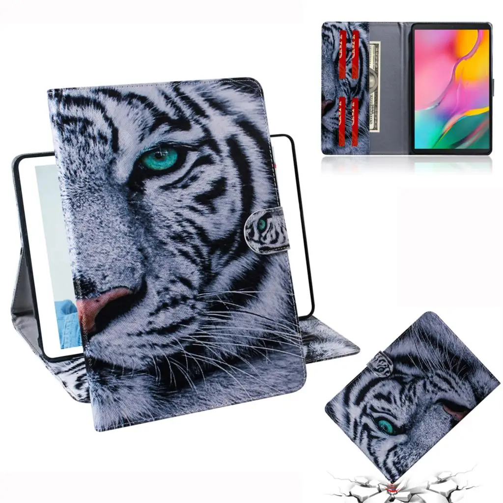 Tab A 10,1 SM-T510 панда лев тигр чехол закрытый чехол для Samsung Galaxy Tab A 10,1 T510 T515 SM-T515 чехол для планшета