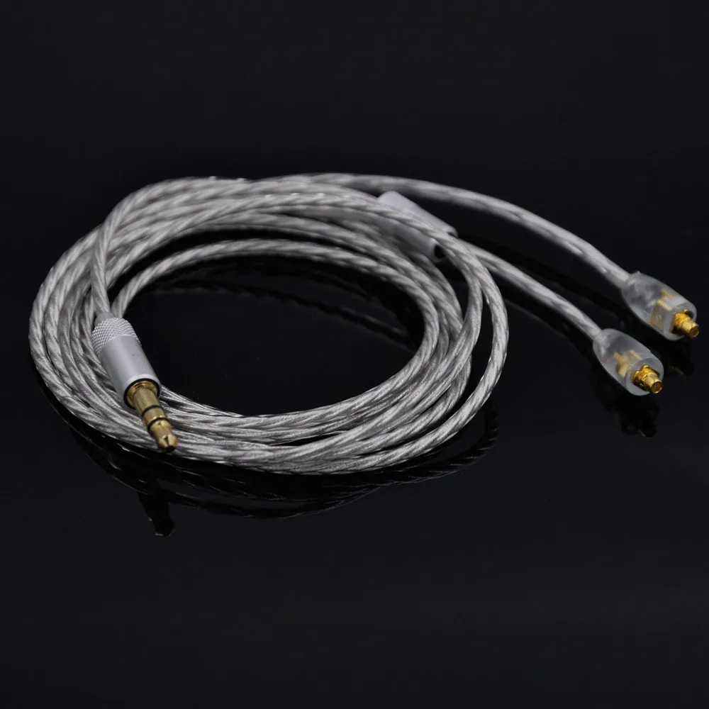 Yinyoo X4 одиночный посеребренный кабель для наушников обновления Shure SE425 SE215 SE315 UE900 W40