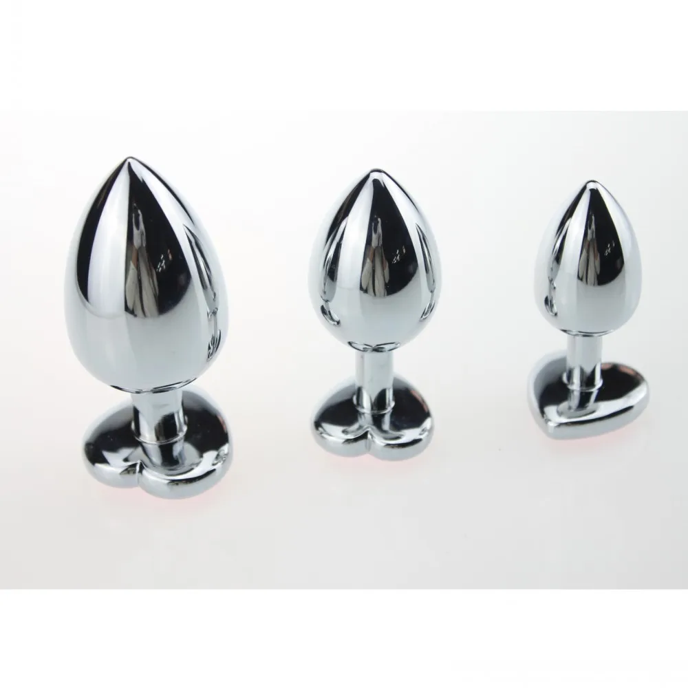 3 шт./лот основа в виде сердца сексуальная серебристая металлическая Анальная