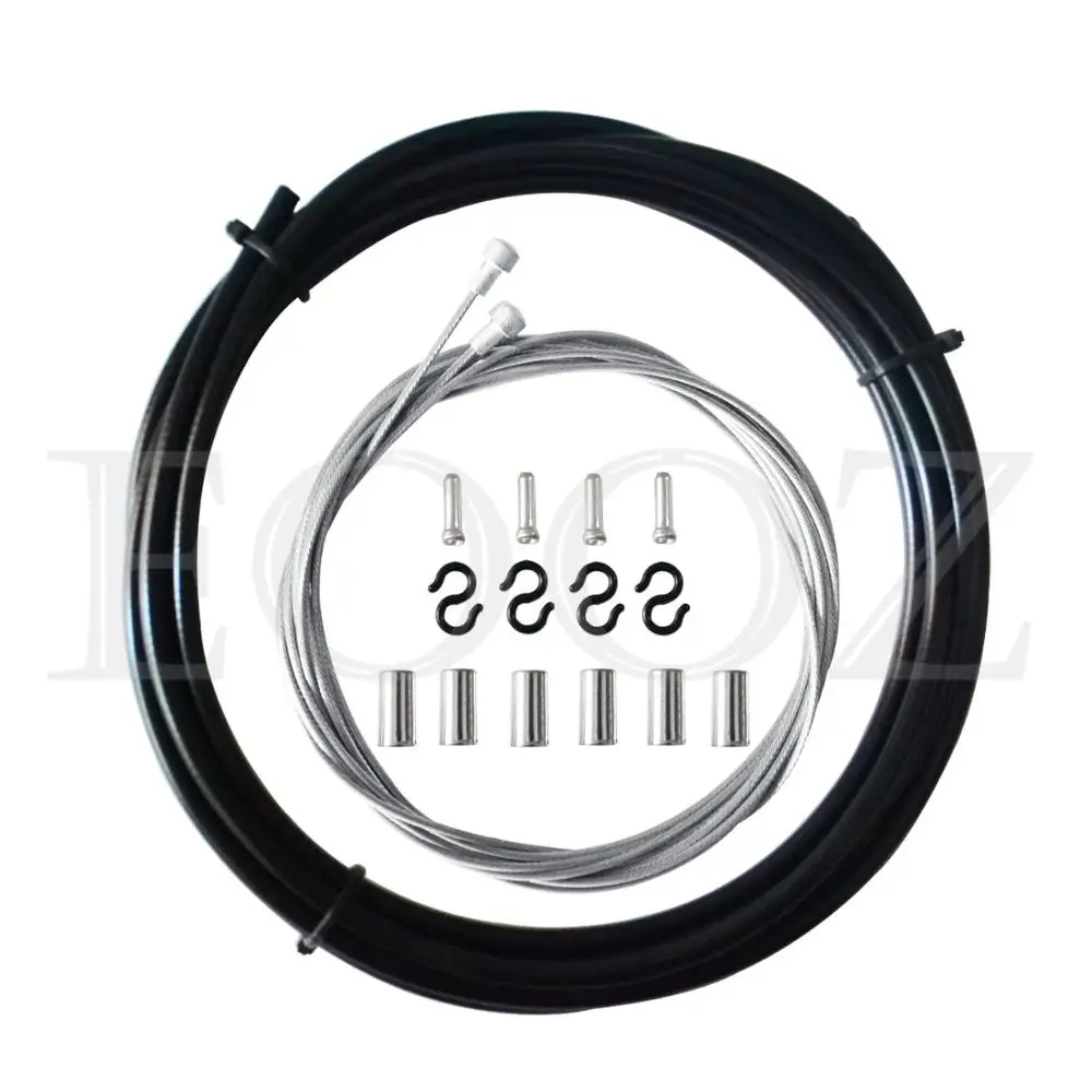 ROAD CABLE BLACK EOOZ MTB велосипедная трубка тормозной магистрали наборы оцинкованный 5 мм горный тормоз для дорожного велосипеда кабель 4 мм переключения передач переключатель - Цвет: ROAD CABLE BLACK