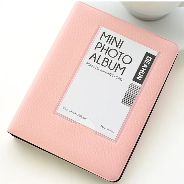 pink 3 дюйма 64 Карманы Мини Фотоальбом для Instant Polaroid Картина чехол для ЖК-дисплея с подсветкой Fujifilm Instax Мини пленка instax 6.8x каблук 10 см Polaroid Альбом - Цвет: pink