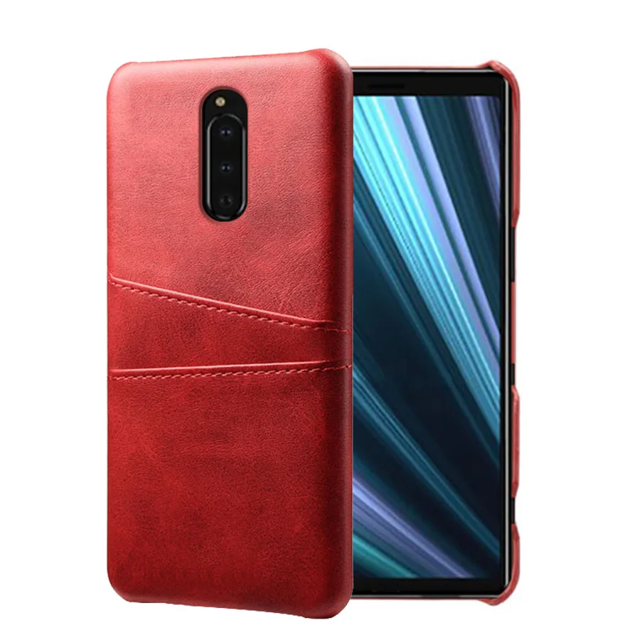 Кожаный держатель для карт чехол для телефона для sony Xperia C4 C5 C6 L1 L3 M5 X Compact XA Ultra XA1 Plus XA2 XA3 Ultra XP L2 чехол для телефона