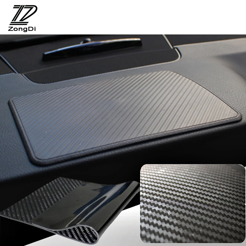 

ZD 1X Car PVC non-slip mat Carbon fiber For Ford focus 2 3 fiesta Toyota corolla avensis Honda civic accord Chery accessories
