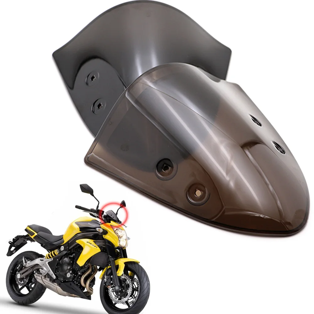 

Motorbike WindScreen Windshield Front Glass for Kawasaki ER-6N 2012 2013 2014 Motorcycle Airflow Racing Screen ER6N 12 13 14