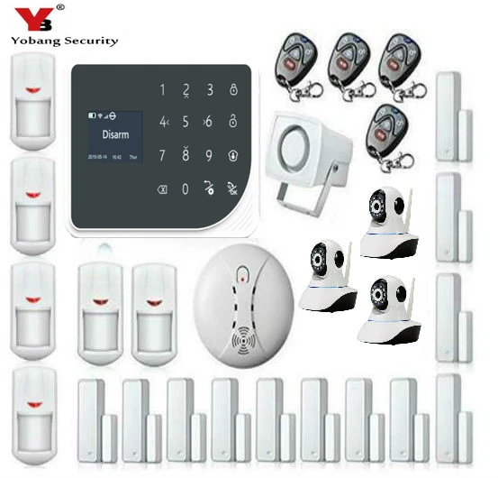 Yobang безопасность беспроводная SIM домашняя RFID защита от взлома ЖК Сенсорная