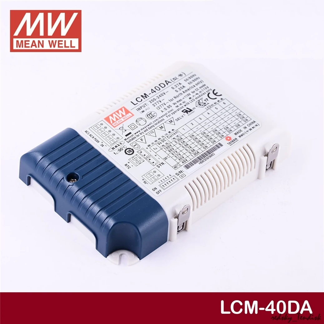 1 упаковка) Meanwell 40/60W DALI Диммируемый источник питания LCM-40/60DA 350mA 500mA 600mA 700mA 900mA 1050mA 1400mA мульти-выход PFC