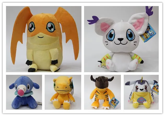 Приключения Дигимонов Цифровой Монстр Плюшевые игрушки Agumon Gomamon Patamon Greymon Хэммон попплио плюшевые мягкие с наполнением игрушки животных Куклы