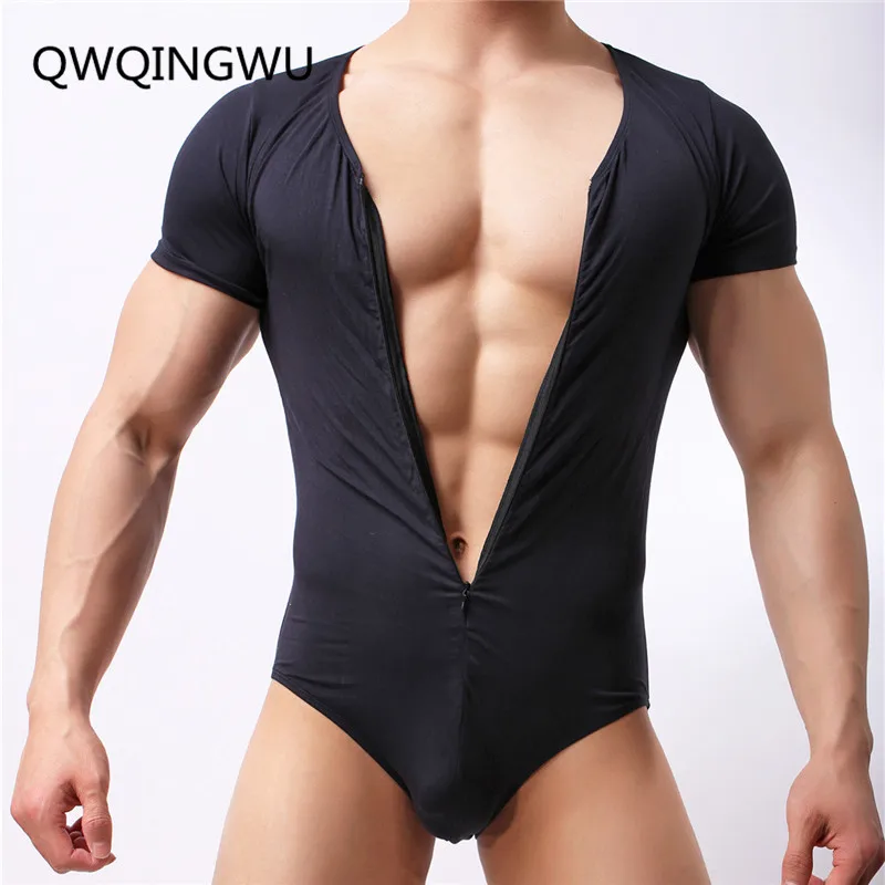 Slim Fitness Men Undershirts Jockstrap Bodysuit Body Bodybuilding Jumpsuit Romper Corset For Man Modal Boxer Slimming Underwear