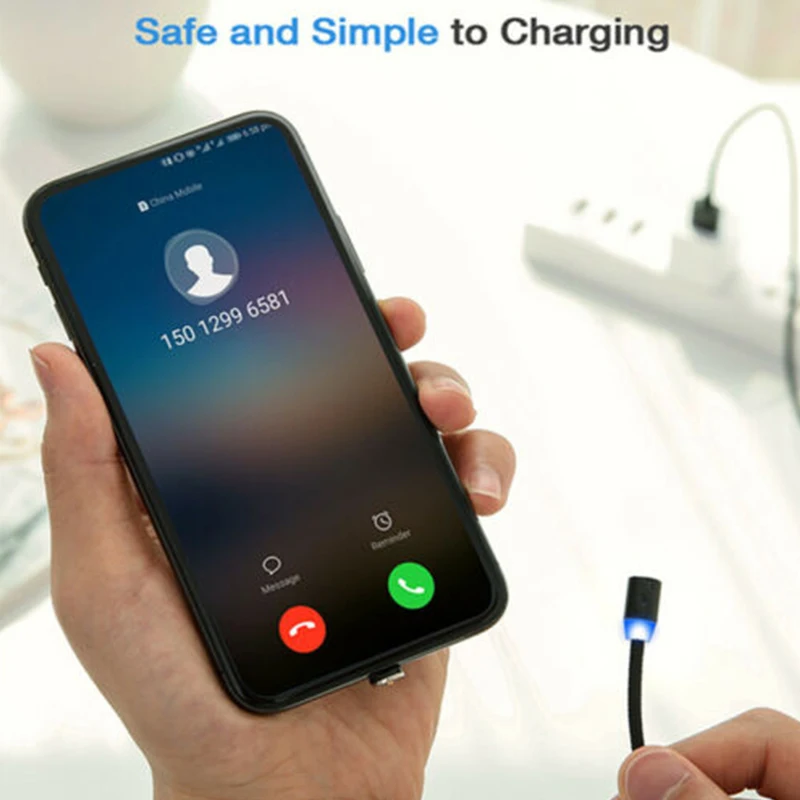 UGI 1 м 2 3 микро USB кабель для зарядки LED 360 Круглый Магнитный адаптер зарядное