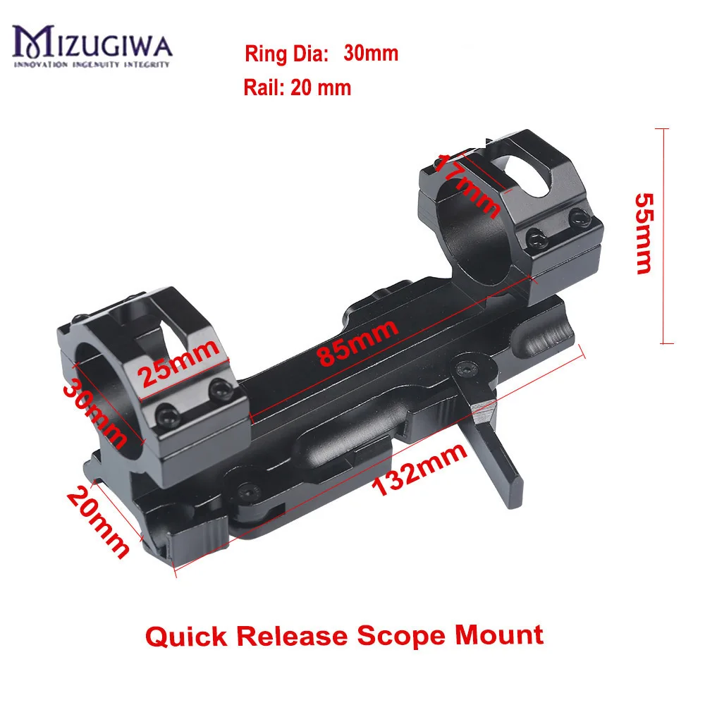 Крепление для QR Scope 30 мм 1 дюйм 25 4 кольца W/Stop Pin Zero Recoil Base 11 до 20 адаптер Picatinny Rail Weaver