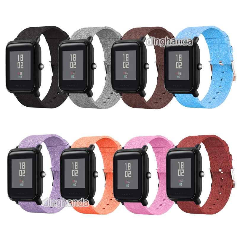 Ремешок для часов Xiaomi Huami Amazfit Bip BIT PACE Lite Youth сменный нейлоновый браслет из тканого