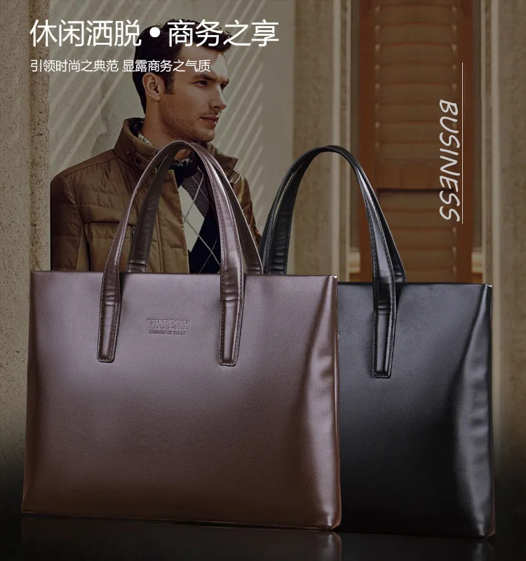 Новая мода для мужчин повседневное Портфели Бизнес плеча кожа курьерские сумки компьютер, ноутбук сумка мужчин's Туристические сумки с ручками