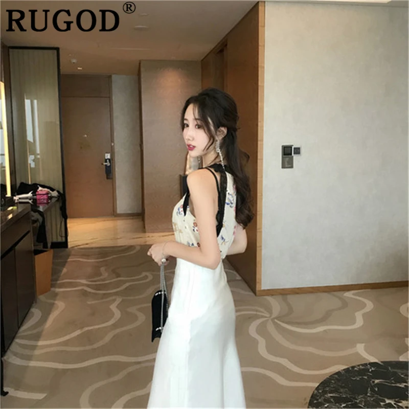 RUGOD элегантный атласное шелковое Женская юбка 2019 Мода длинная макси годе Офисная