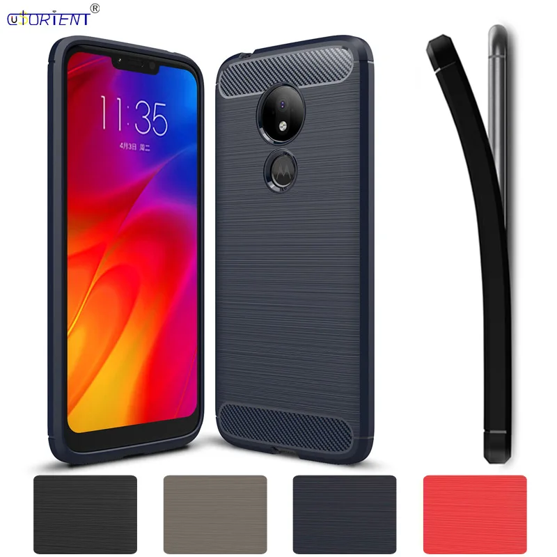 Чехол для Motorola Moto G7 Power MOTO G 7 из углеродного волокна ТПУ чехол телефона Bumper мягкий