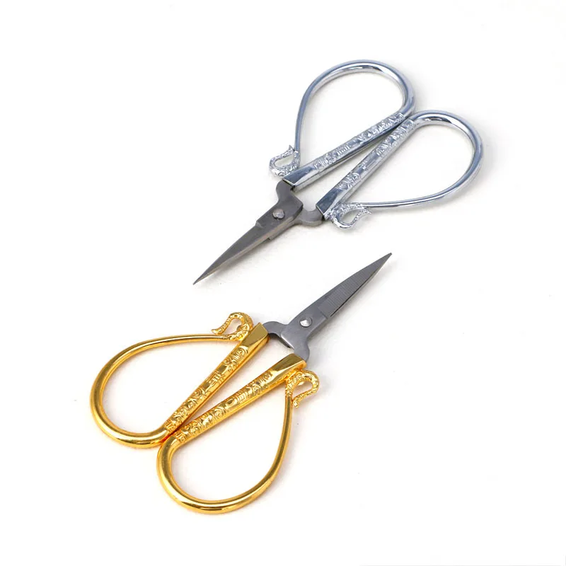 Канцелярские ножницы цветочные европейские винтажные швейные из нержавеющей