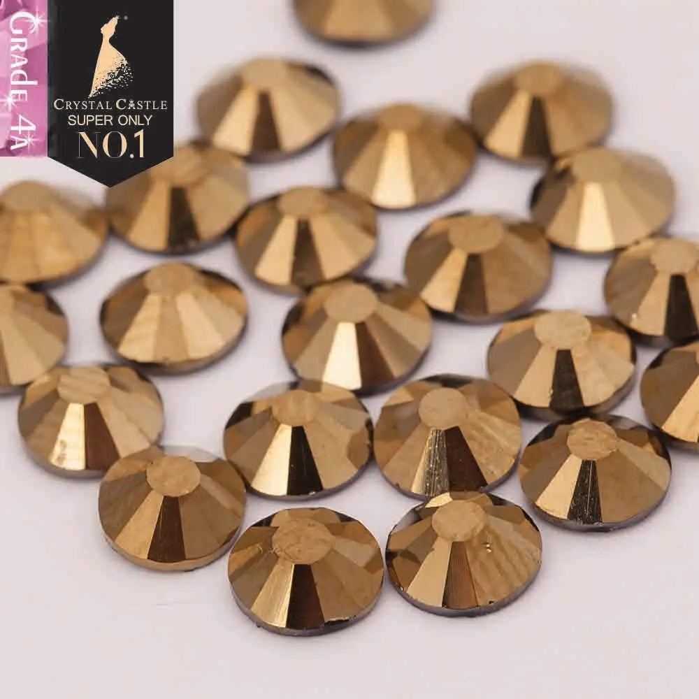 Хрустальный замок 4A стеклянные плоские стразы Dorado не горячая фиксация кристалла