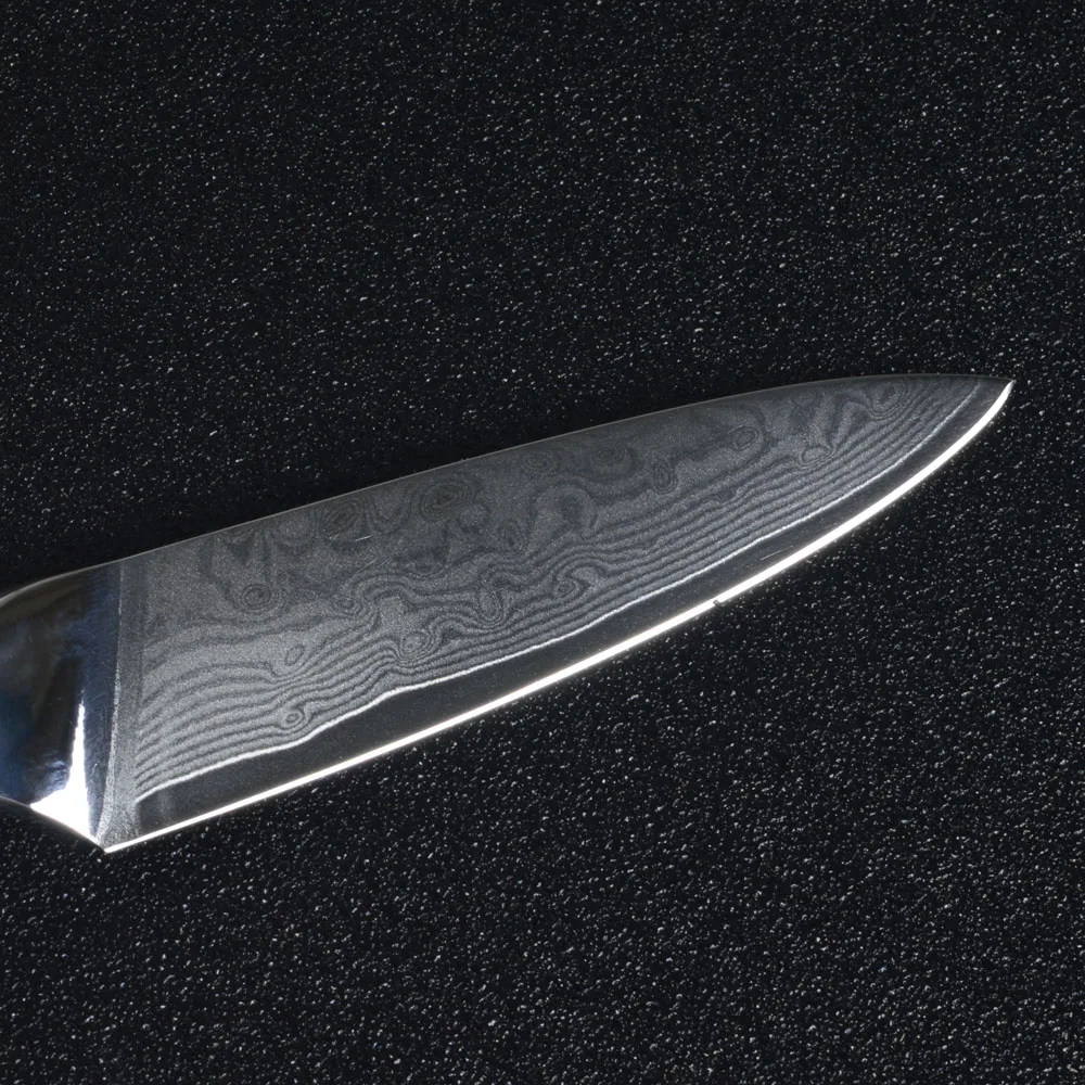 King море 3." дюймов Дамаск Сталь для очистки овощей Ножи G10 сливы ногтей ручка Sharp утилита Кухня Ножи Высокое качество Профессиональный Ножи