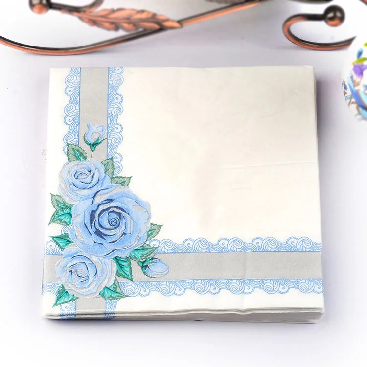 2017 Новый розовый цветок Бумажной Салфеткой Праздничный &amp Партия Кафе Ткани