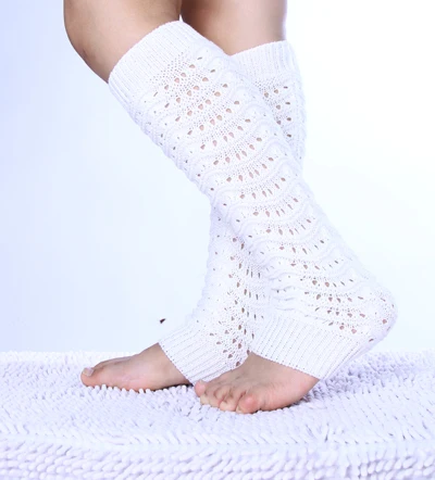 2016 Women solid wave Knitted  leg warmers Boot Cuffs Toppers Boot Socks Crochet booty Gaiters 5 colors 23pairs/lot #3875