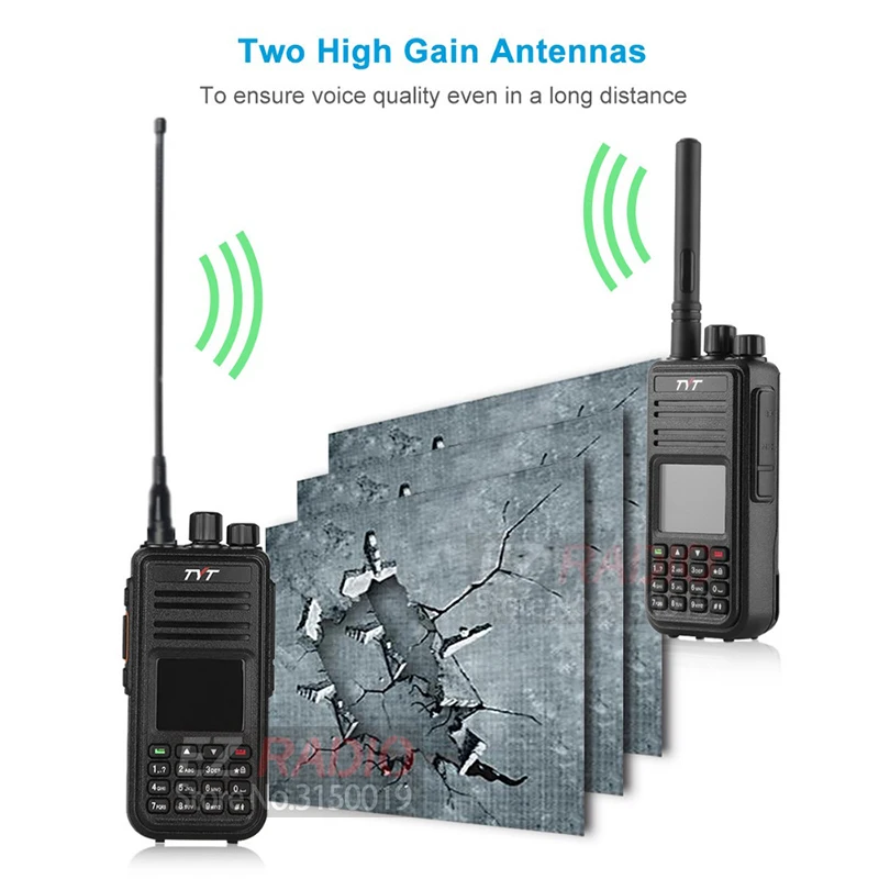 Обновленная рация TYT с GPS DMR радио диапазоном 1/2 UHF VHF два диапазона 5 Вт цифровая md380