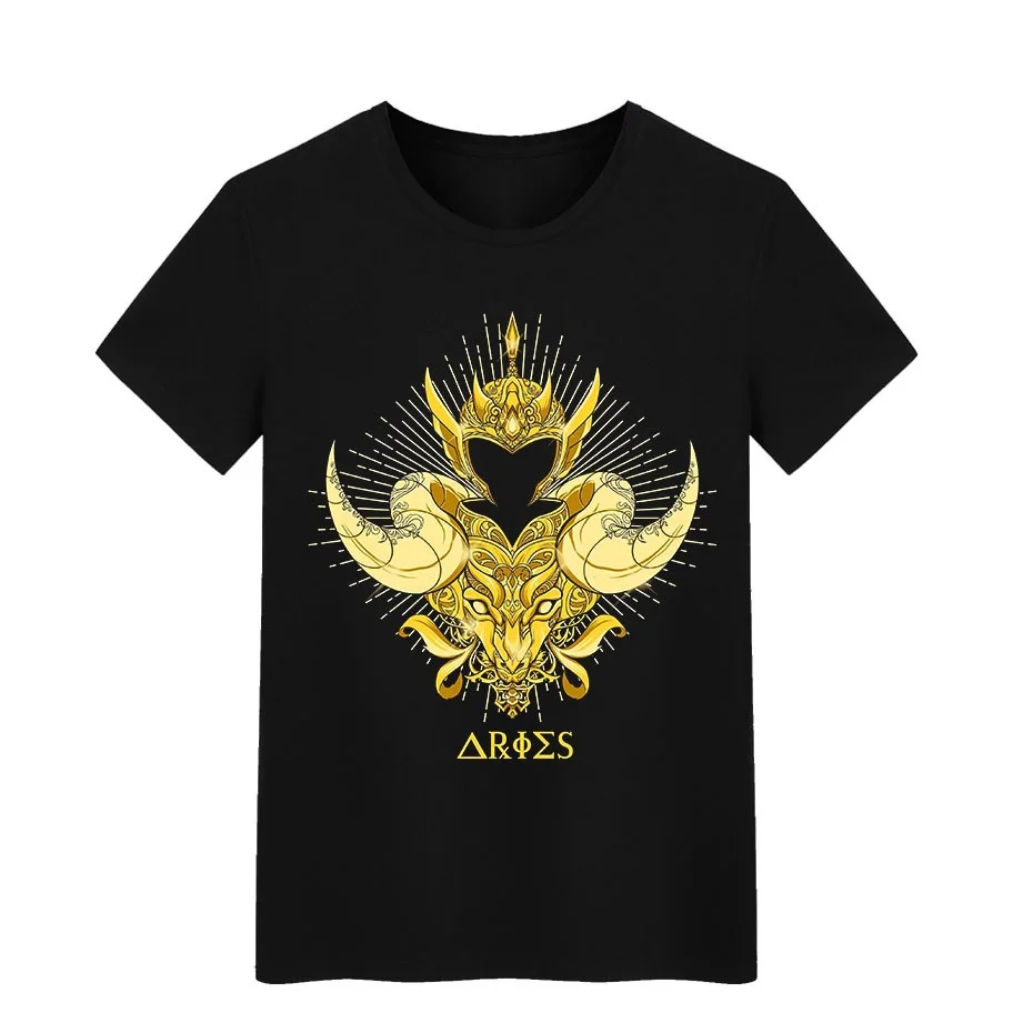 Unisex Anime Cos Saint Seiya Saori Kido Sion T-Shirt Tee Shirt Mu Aldebaran Cotton Casual | Мужская одежда