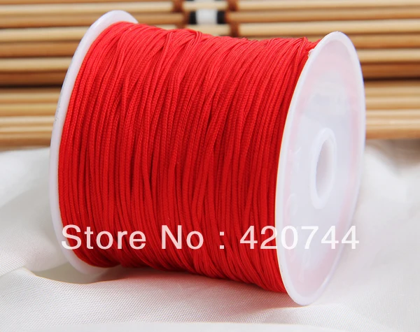 Красный нейлоновый шнур для украшений длиной 40 м 10 рулонов|thread 1mm|cord threadjewelry cord |