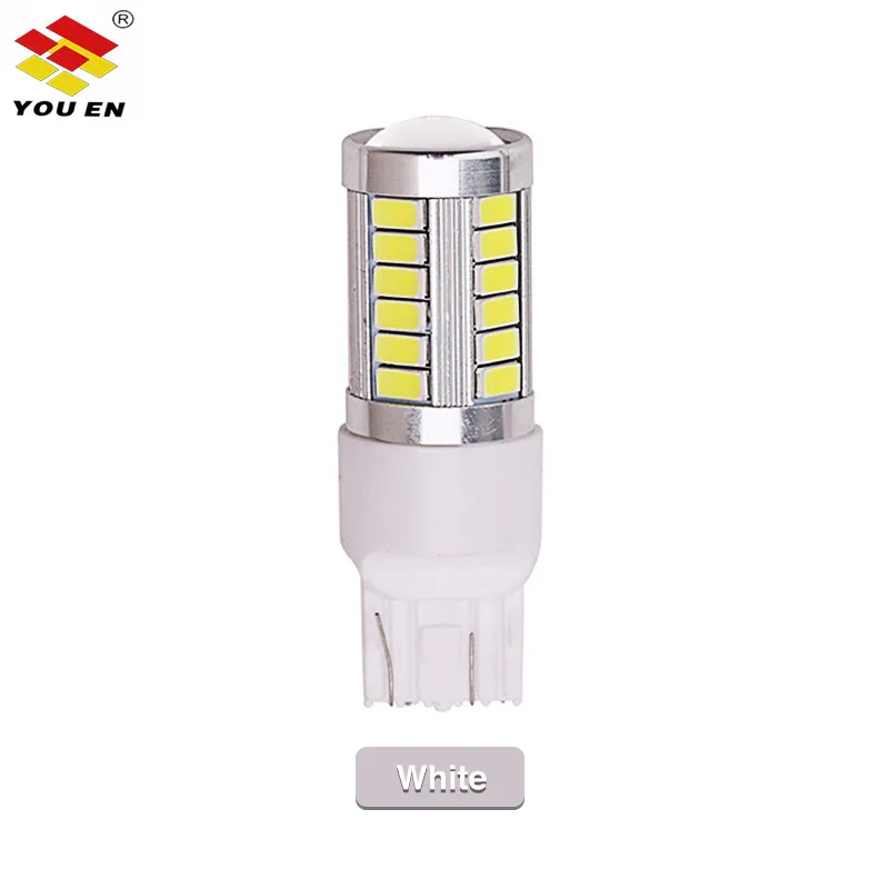 YOUEN T20 7440 W21W 7443 W21/5 W 5630 5730 SMD 12V 2,76 W 8000K белый красный желтый Автомобильный задний светодиодный светильник - Испускаемый цвет: White