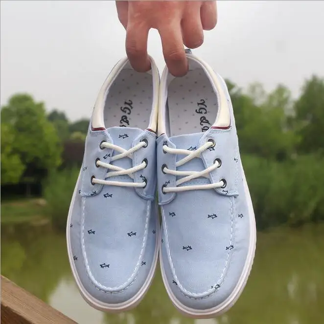 Горячие Продажи Мужчины Холст Обувь 2017 Весна Осень шнуровке Низкий Стиль Моды