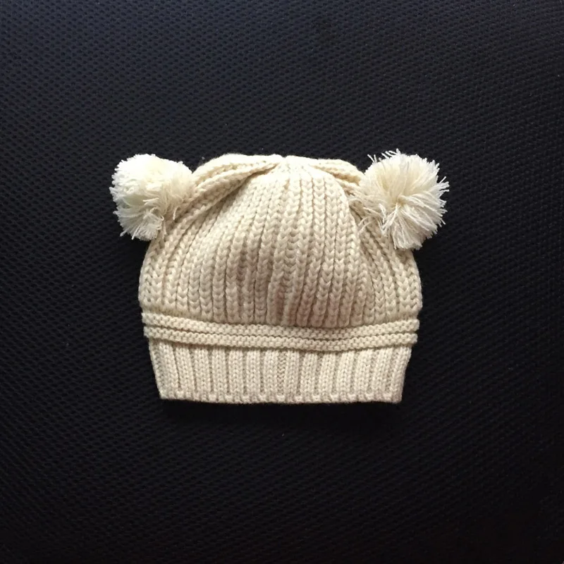 Остии детская вязаная шапочка Вязание для мальчиков и девочек с двойным