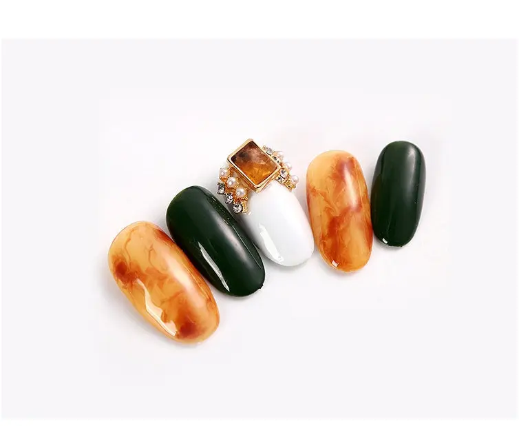 New 10pcs natural amber rhinestone metal nail art jewelry Japanese alloy nail art DIY decoration shining diamond nail accessory