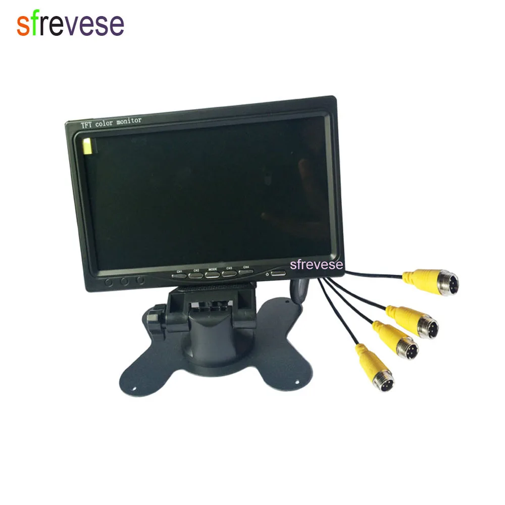 4x 4Pin 18 LED IR Car реверсивная запасная парковочная камера + 7 &quotLCD 1/2/3/4 раздельный