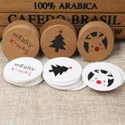 Разнообразные рождественские подаркиконфетысувениры, украшение этикетки из крафтовой бумагибелая бумага, демонстрация, выставочная бирка, подвесная бирка, 200 шт.