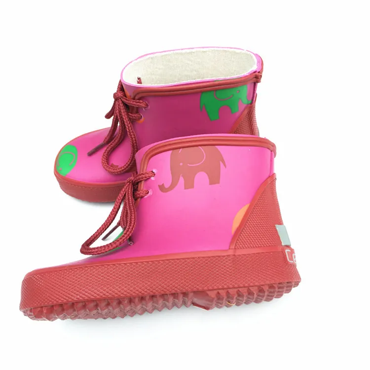 Children's Cute Rain Boots Natural Rubber Waterproof Non-slip Tube Boy and Girl Fashion Discount A84 | Детская одежда и обувь