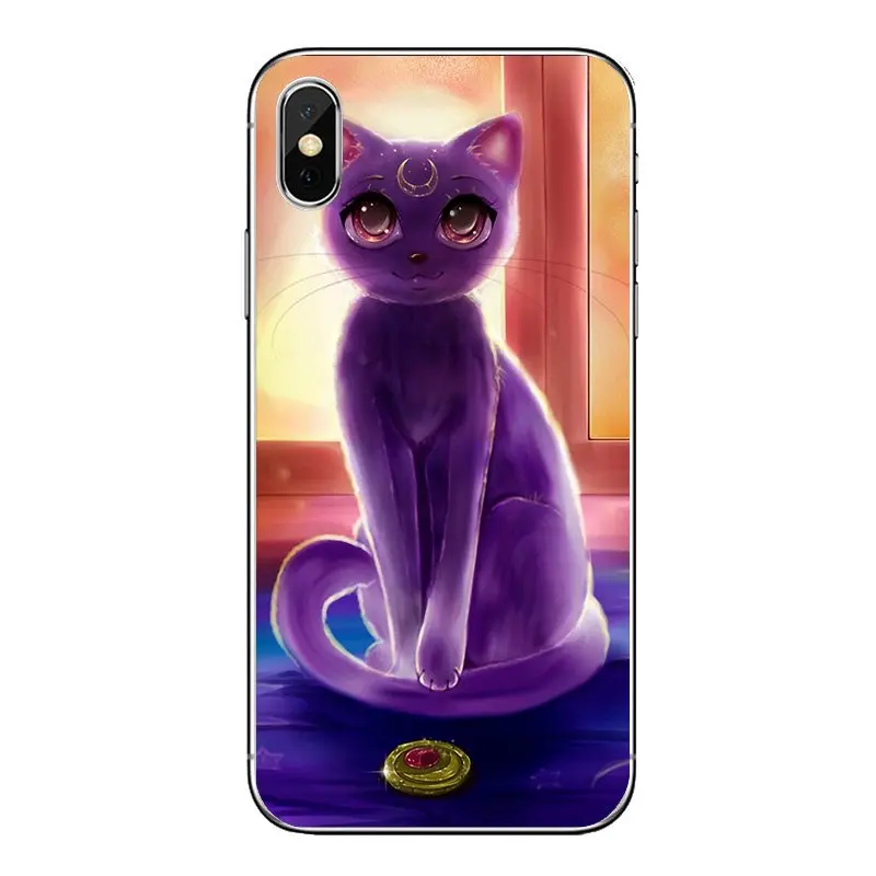 Для LG G7 Q6 Q7 Q8 Q9 V30 X Power 2 3 для OnePlus 3T 5T 6T милый мультяшный Сейлор Мун Луна кошки