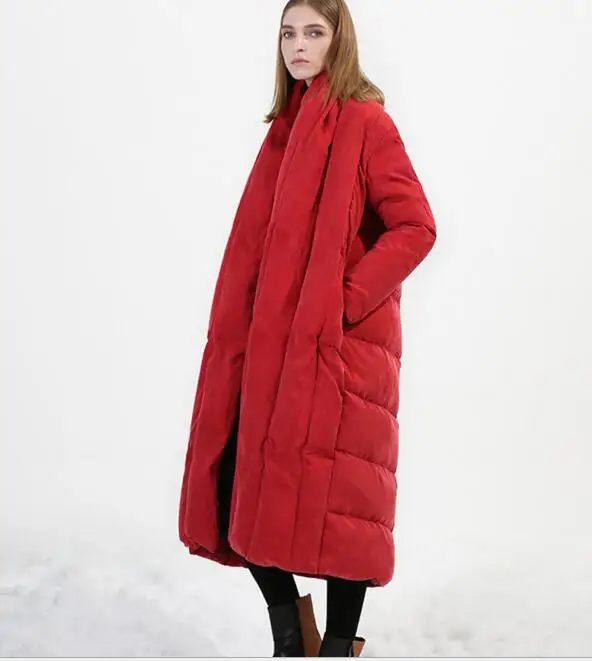 

Plus Size Long Women Down Coat Thick Warm Winter Duck Down Coat Jacket Hooded Women Coat