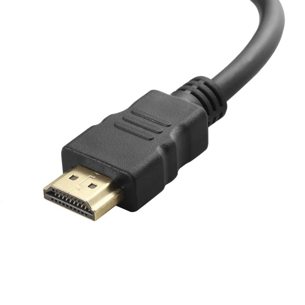 HDMI-совместимый с VGA RGB Женский видео конвертер адаптер 1080P для ПК черный