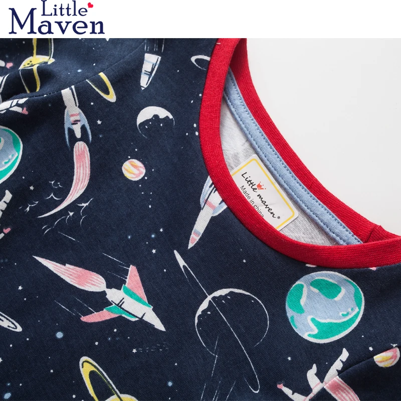 Little Maven/комплект одежды для маленьких девочек комплекты с платьем топы принтом