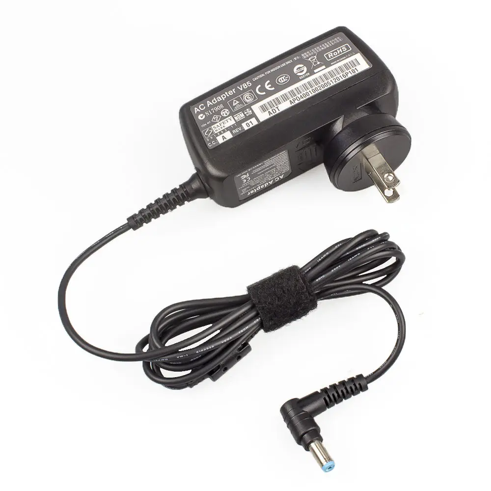 

AC DC Adapter Charger 19V Power Supply Compatible for Acer 521 533 532H NAV50 C700 C710 725 AO725 V5-132 V5-132P ASV5-132